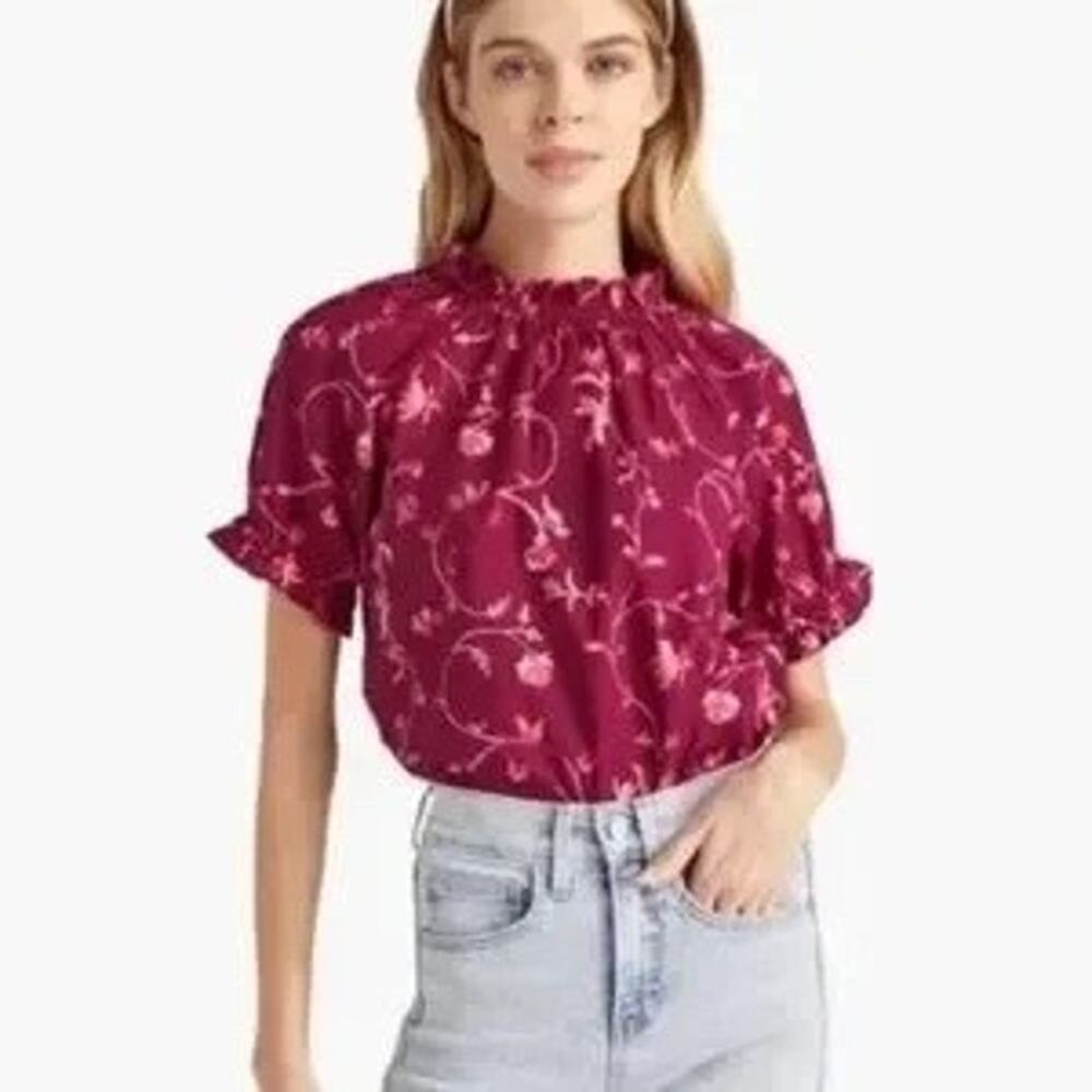 Hill House The Katherine Top Burgundy Size Small